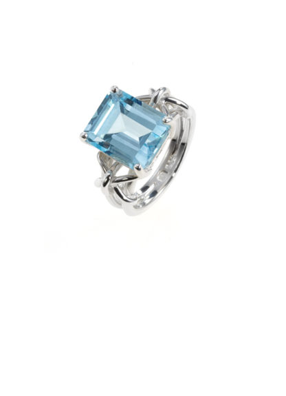 No. 13: Sterling Silver, Topaz Sky Blue, Ring - Image 3
