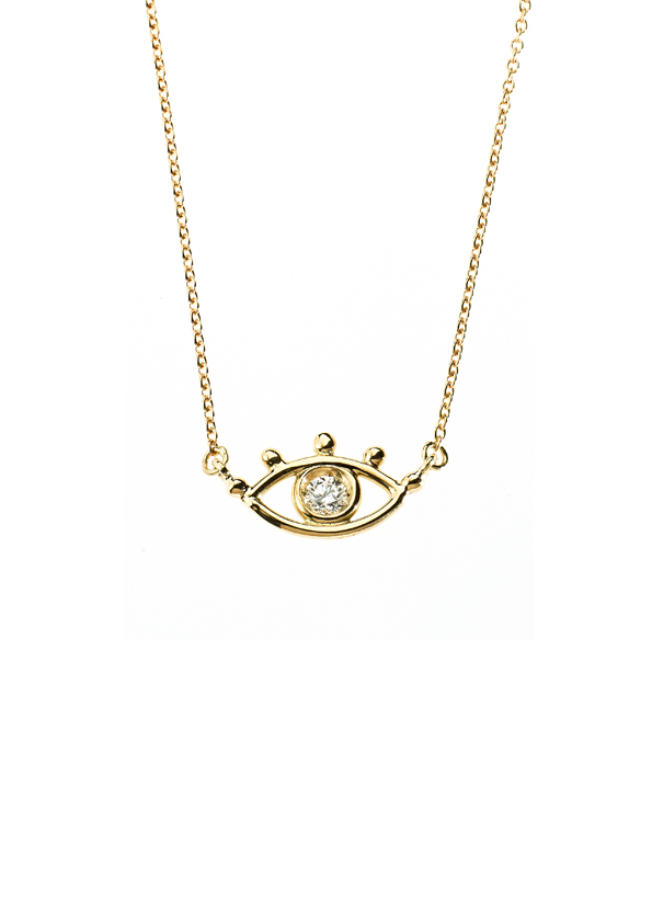 ‘Protect me’ 18-karat gold, diamond necklace – ANNE ZELLIEN
