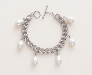 Sterling Silver, Freshwaterpearl bracelet