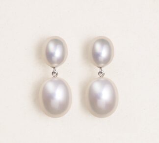 Sterling Silver, madre perla earrings