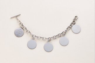 'The time to live is now' Sterling Silver, Charm Bracelet