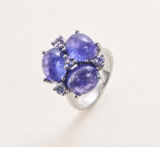 Sterling Silver, Tanzanite, Sapphire Ring