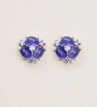 Sterling Silver, Tanzanite, Sapphire earrings